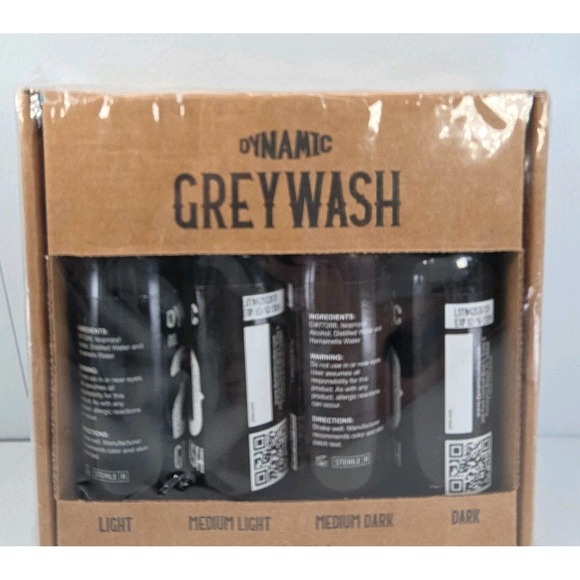 4 Dynamic Color Greywash Tattoo Ink Set 4oz Light Medium Dark Black Ink EXP 2024